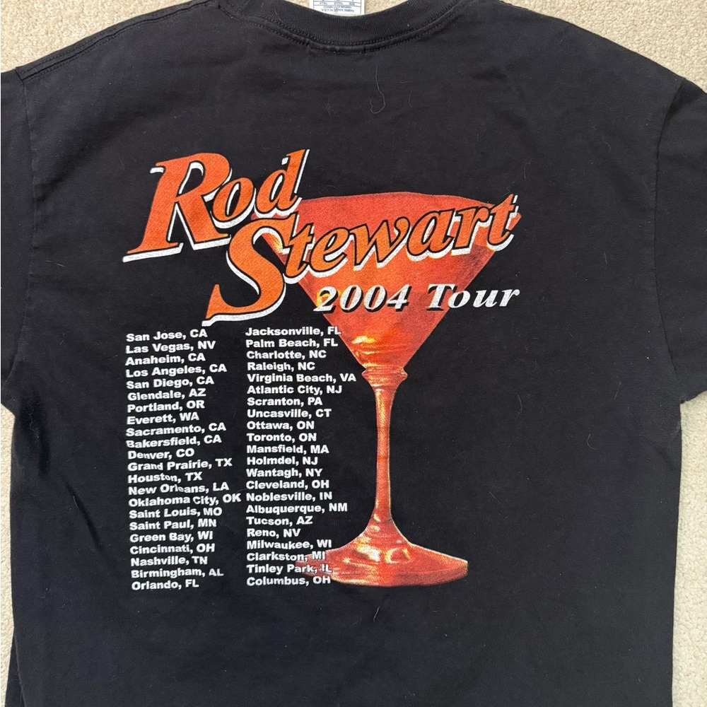 Black Rod Stewart Tour 2004 Men's T-Shirt - Picture 4 of 6